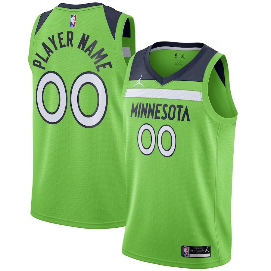 Men Minnesota Timberwolves Jordan Brand Green Swingman Custom NBA Jersey->customized nba jersey->Custom Jersey